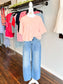 Brody Button-Down Short Sleeve Top | Light Pink
