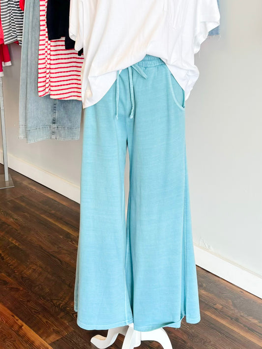 Aston Pigment Dyed Pants | Blue Grey