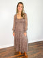 Moxie Smocked Floral Dress | Mocha Mousse