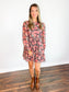Kolton Floral Mock Neck Dress