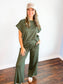 Hannah Ribbed Knit Set | Olive