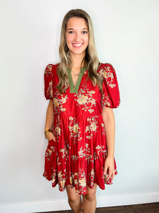 Greta Floral Puff Sleeve Dress