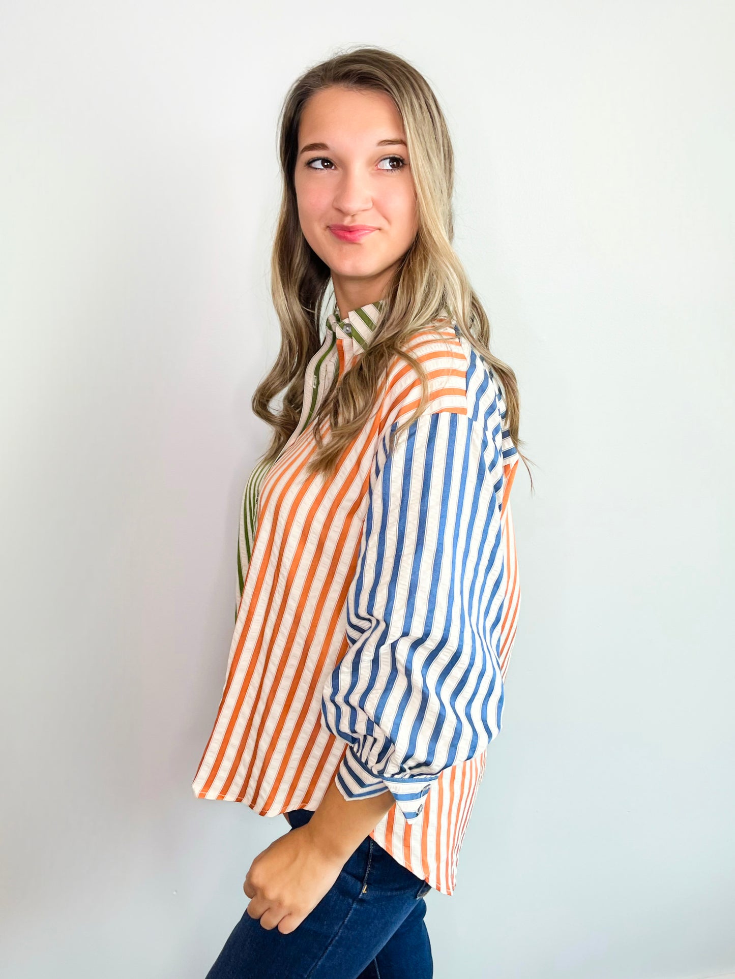 Frida Colorblock Striped Top