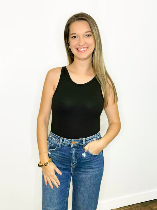 Madilyn Sleeveless Bodysuit | Black