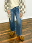 Jamie Adjustable Waist Barrel Leg Risen Jeans
