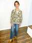 Loretta Printed Pullover w/ Reverse Stitches | Camo Khaki