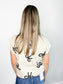 Lori Bow Print Sweater Top