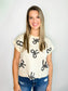 Lori Bow Print Sweater Top