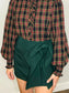 Iris Bow Detail Skirt | Hunter Green