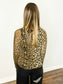 Harliegh Printed Sheer Top | Mocha Leopard