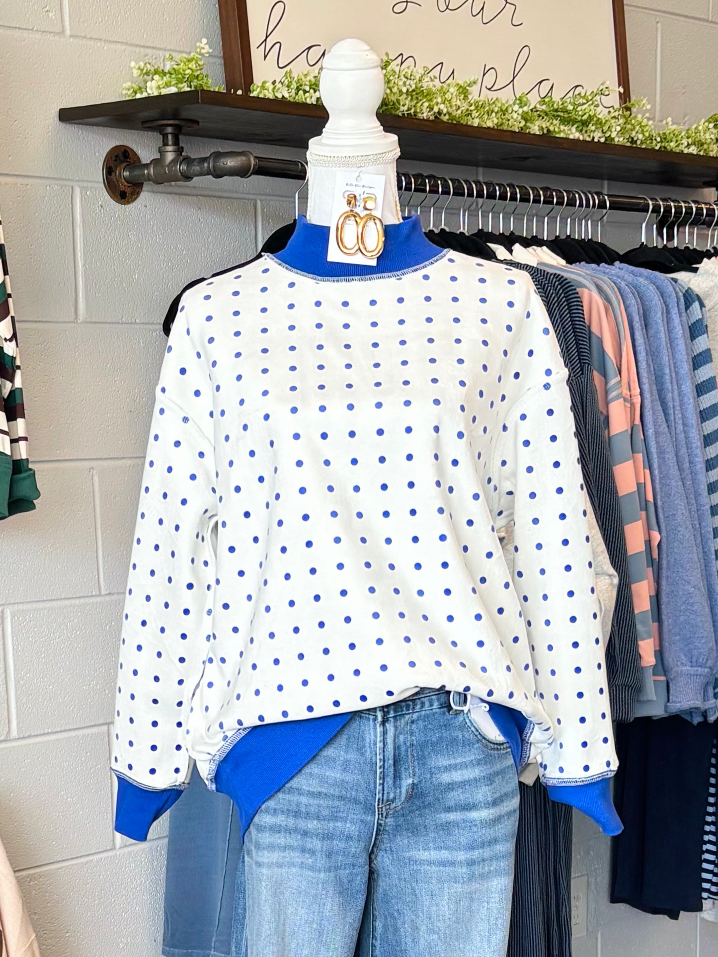 Kentucky Reversible Mock Neck Sweatshirt