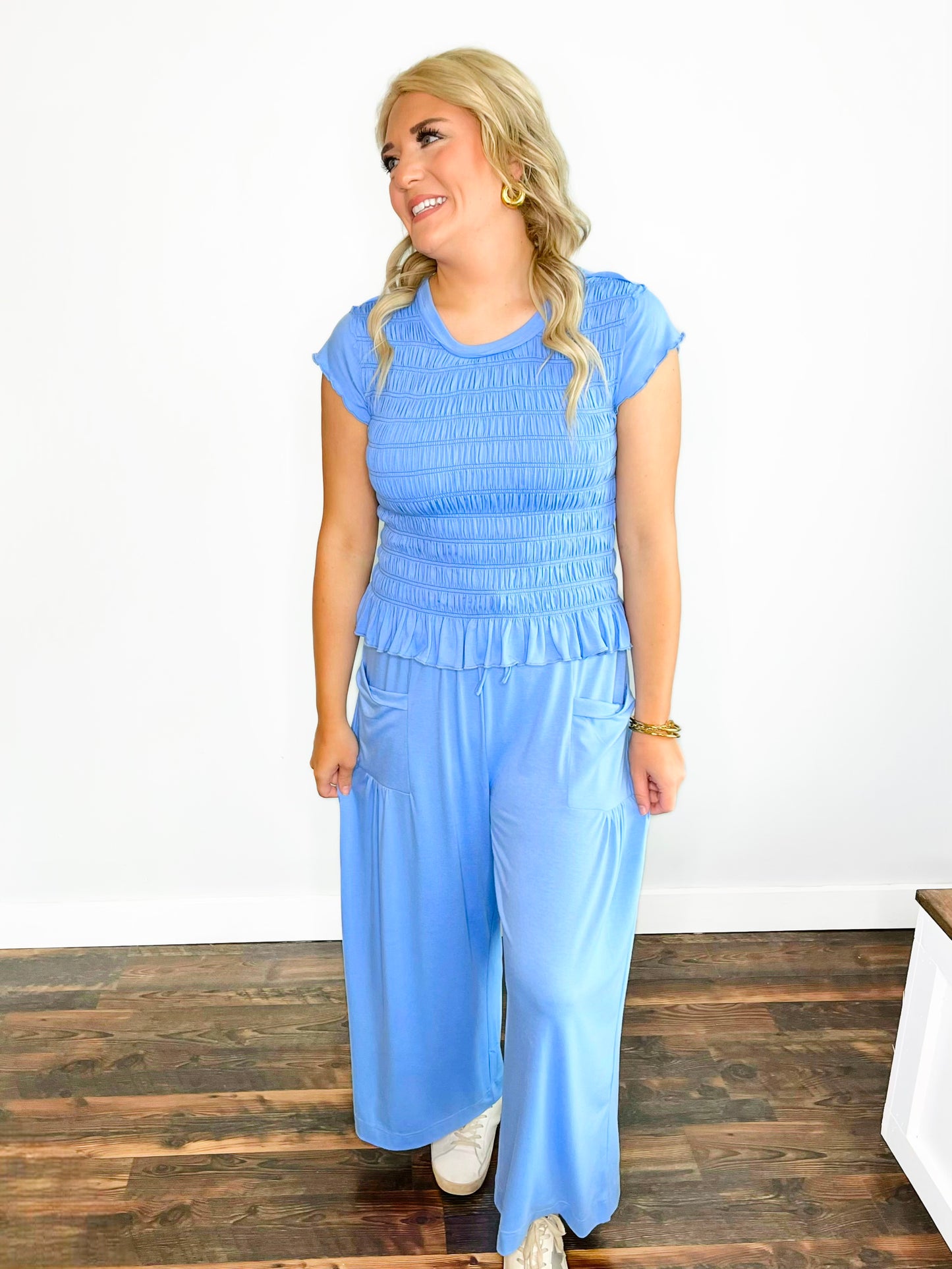 Anders Smocked Set | Blue