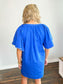 Lana Flutter Sleeve Dress | Royal