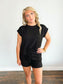 Bailey Ribbed Short Set | Black
