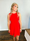 Maxwell Sleeveless A-Line Dress | Red