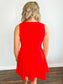 Maxwell Sleeveless A-Line Dress | Red