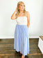 Blakely Striped Strapless Midi Dress