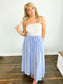 Blakely Striped Strapless Midi Dress