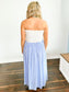 Blakely Striped Strapless Midi Dress