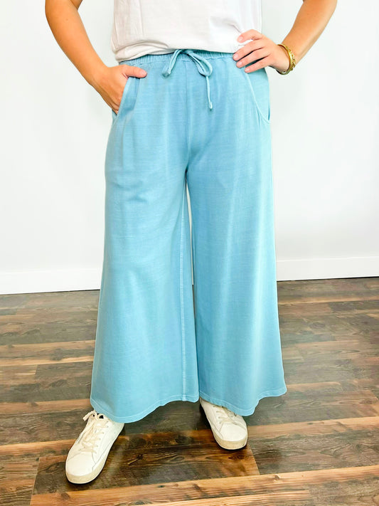 Aston Pigment Dyed Pants | Blue Grey