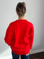 Brandi Ultra Soft Braided Sweater | Red