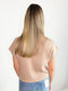 Arianna Mock Neck Sweater Top | Taupe