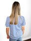 Catherine Striped Puff Sleeve Top | Royal