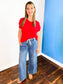 Alba Wide Leg Drawstring Denim Pants