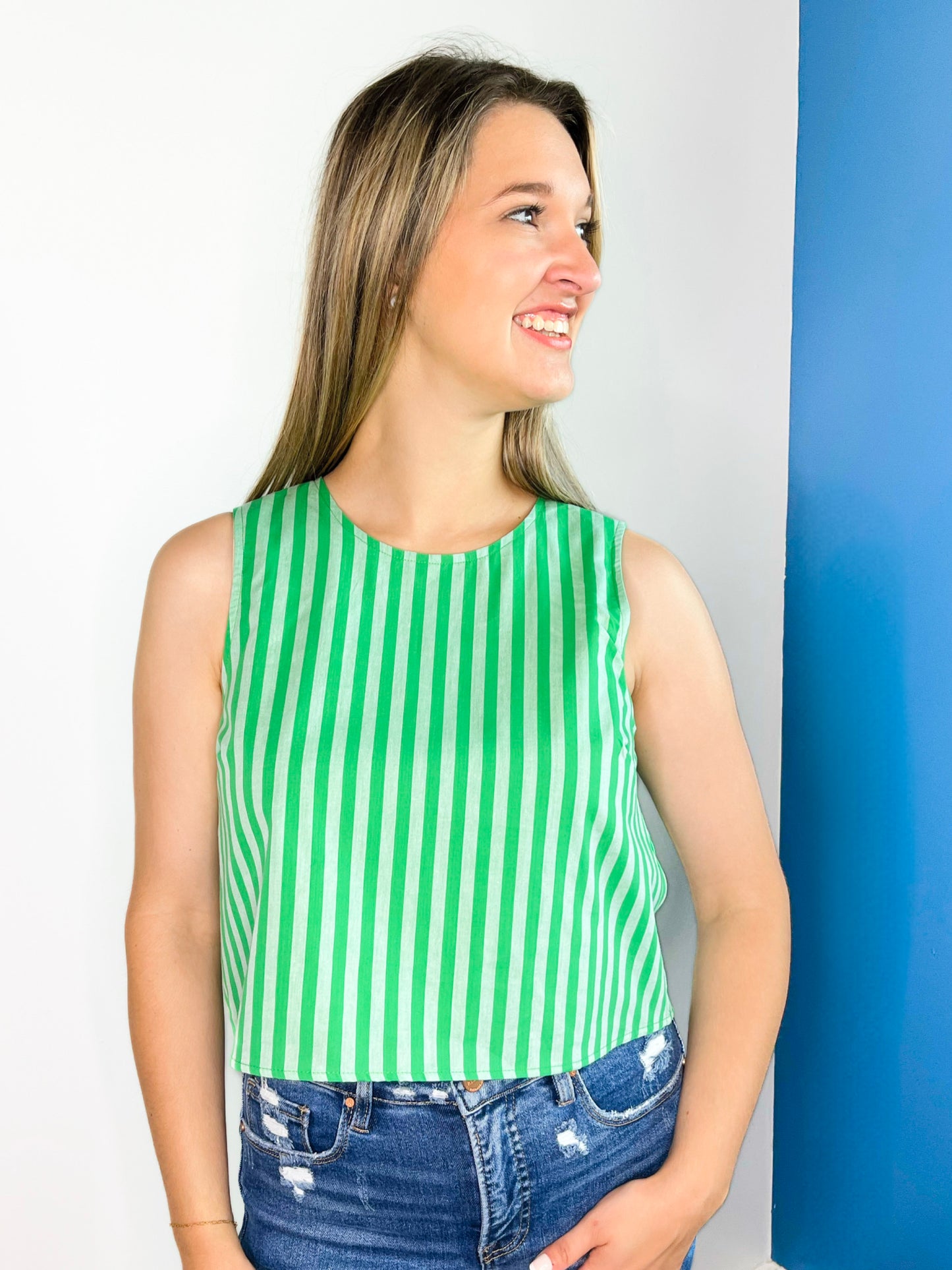 Barrett Striped Sleeveless Top
