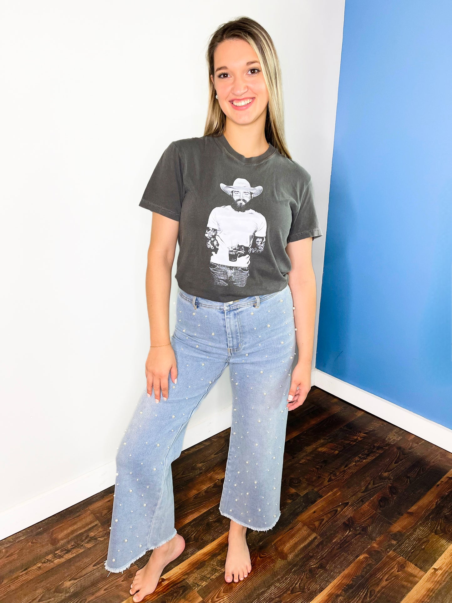 Mora Pearl Embellished Denim Jeans