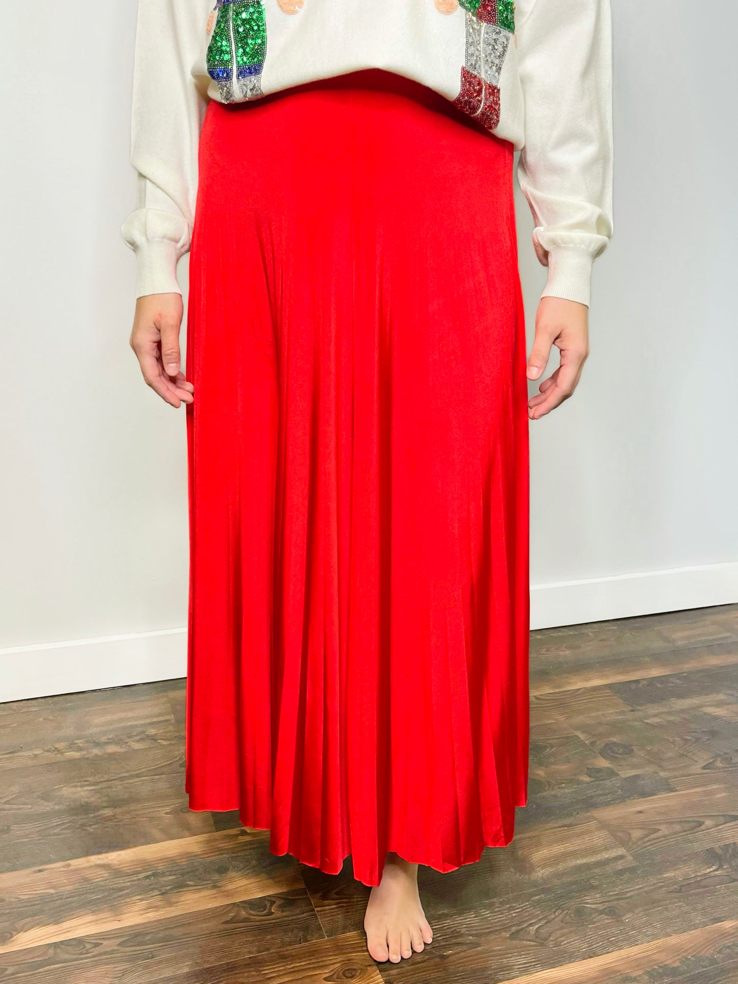 Luna Pleated Maxi Skirt