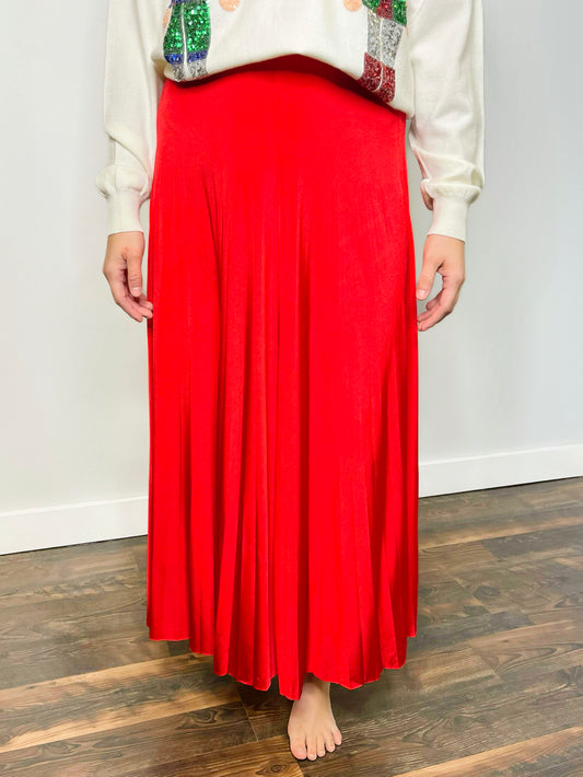 Luna Pleated Maxi Skirt