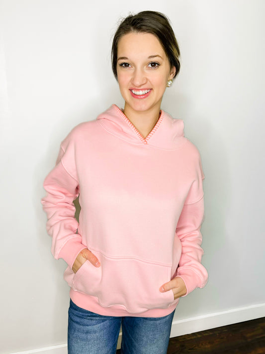 Jolie Hoodie w/ Blanket Stitch Detail