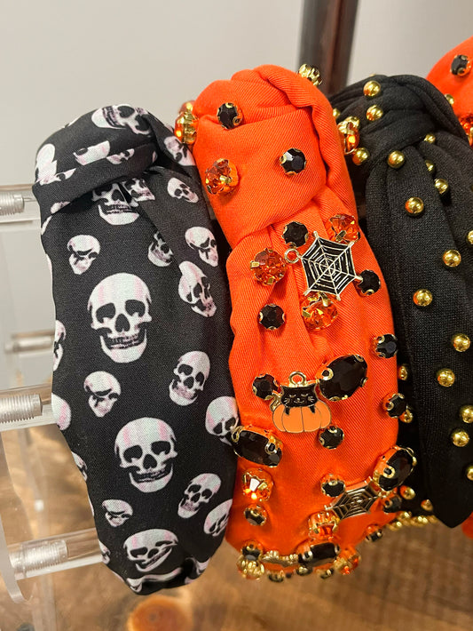 Skull Print Knotted Headband