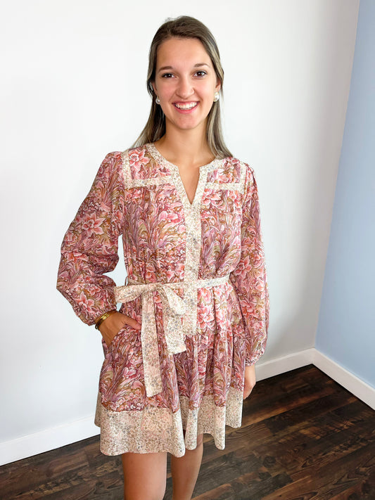 Jordan Contrast Print Dress