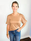 Constance Puff Sleeve Top | Truffle