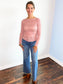 Ameilia Crochet Knit Top | Mauve