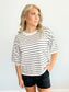 Frankie Striped Short Sleeve Knit Top