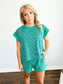 Hank Striped Top & Shorts Set | Green/Teal