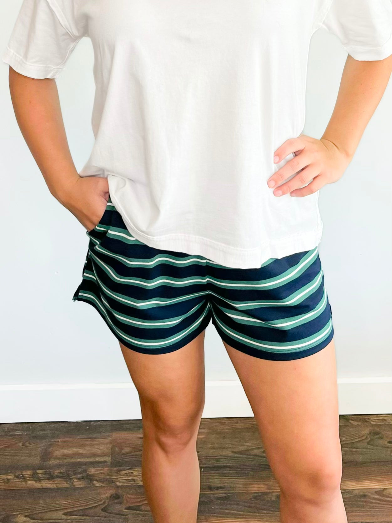 Sammie Striped Knit Shorts
