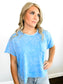Jenna Washed Oversized Top | Sky Blue