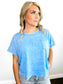 Jenna Washed Oversized Top | Sky Blue