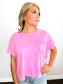Jenna Washed Oversized Top | Pink