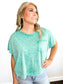 Jenna Washed Oversized Top | K Green