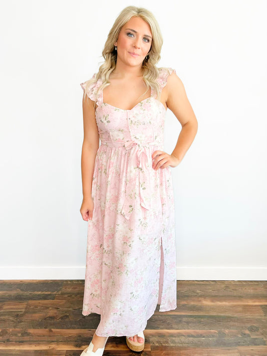 Isla Corset Maxi Dress | Pink