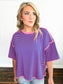 Asher Oversized Striped Top |  Pink/Royal