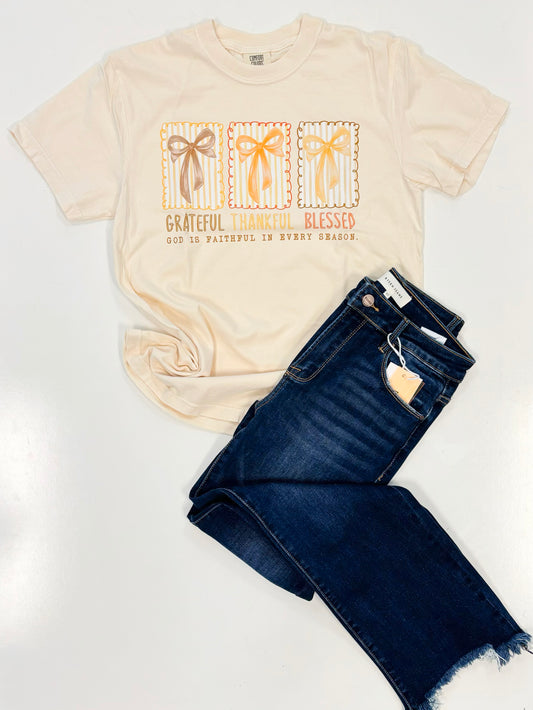 Thankful Grateful Blessed Tee