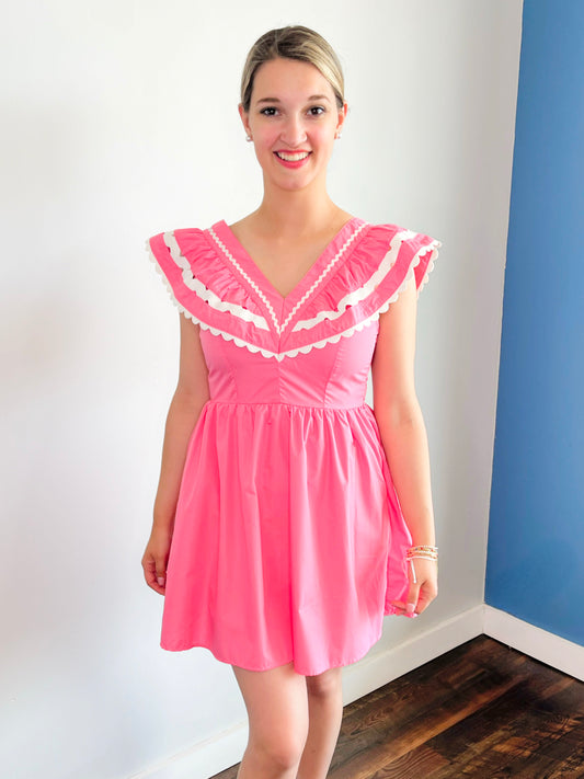 Madeline Ric Rack Trim Dress