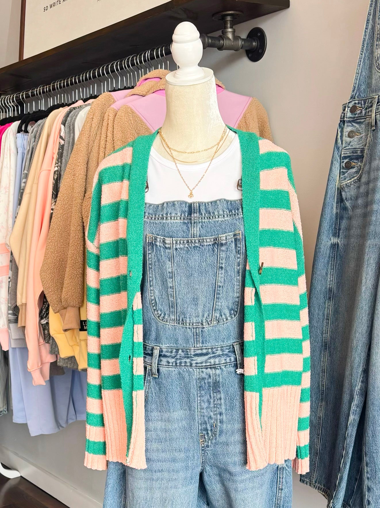 Madison Striped Loose Fit Cardigan