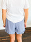 Sofia Checkered Woven Shorts | Navy